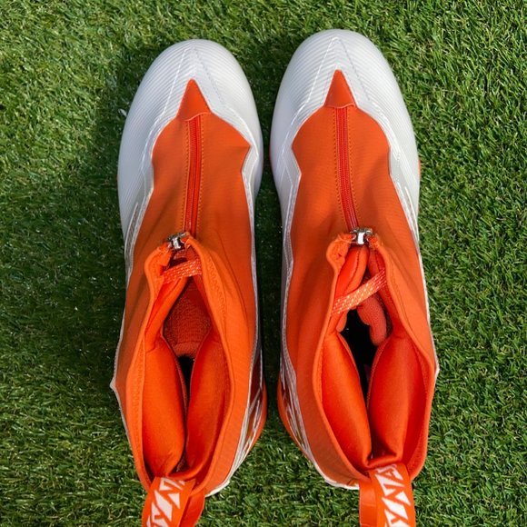 Men\'s Adidas Nasty 2.0 Football Cleats Orange White GZ9605 Size 13.5 NEW main image 8
